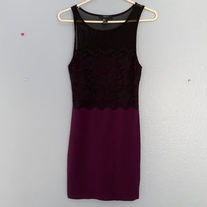 Purle form fitting dress